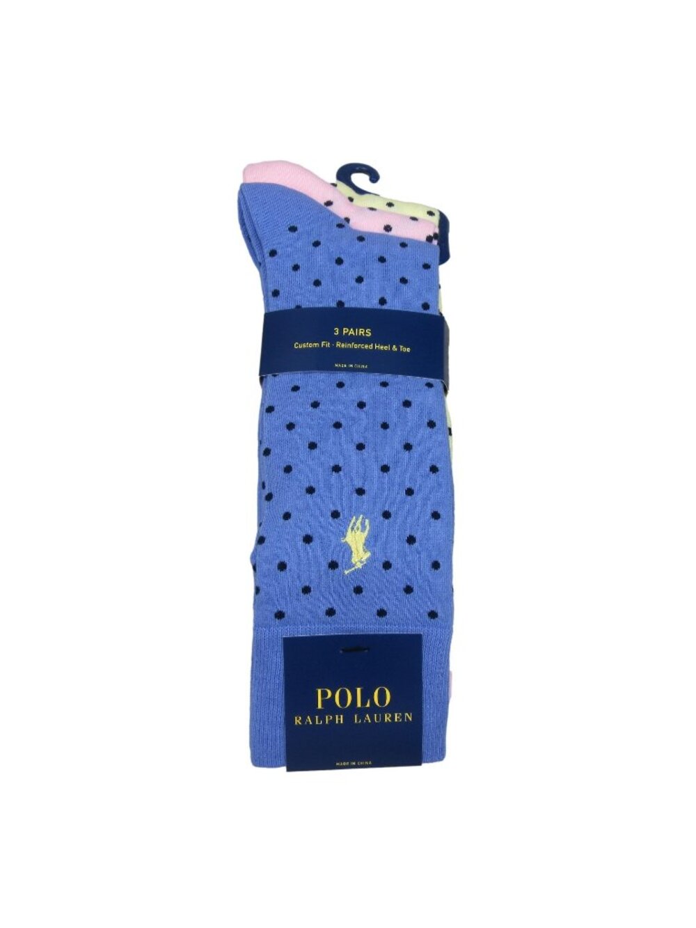 Polo Ralph Lauren Classic Dot Dress Socks Men's Size 6-12.5 (3 PAIRS) Multi NEW